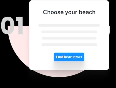 Step 01: Choose Your Beach & Date - GetSurf surf lesson booking in Bali